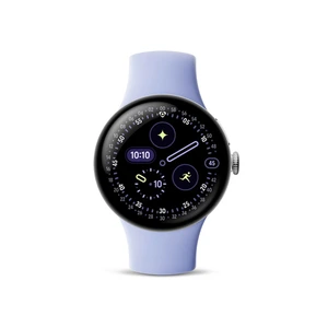 Google Pixel Watch 4 41 mm 4G Argent Poli avec bracelet sport fluoroélastomère Iris